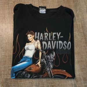Womens Harley Davidson Graphic Tee EUC